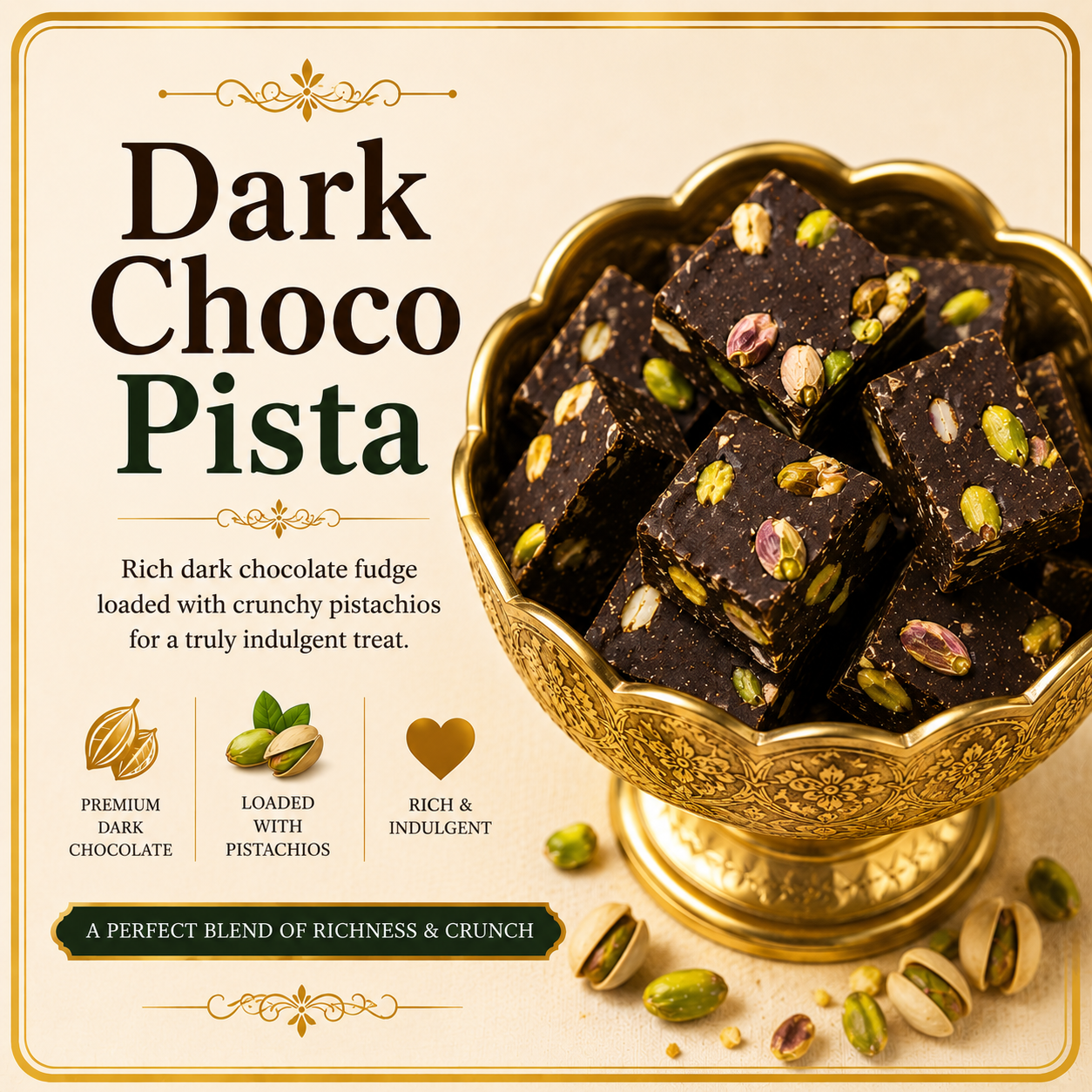 Dark Choco Pista Fudge